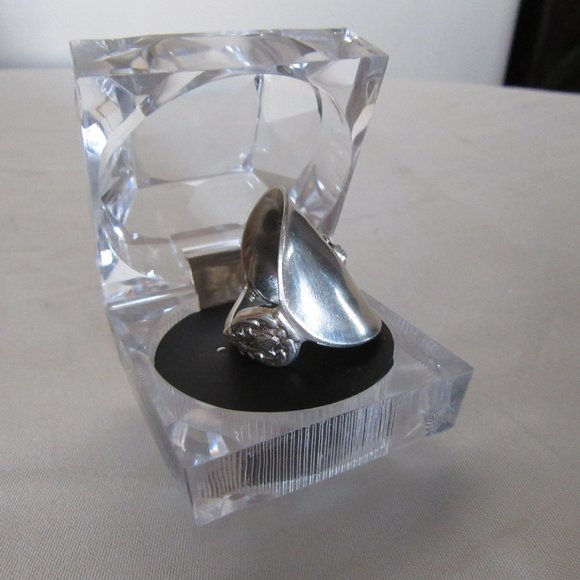 Spoon Ring size 8 Sterling silver - Beautiful * - Picture 3 of 9